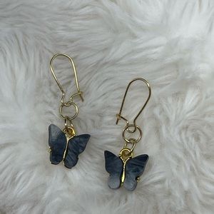 Handmade Black Butterfly Earrings